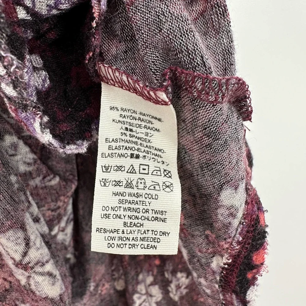 Free People size Small‎ tank top open back sleeveless top shirt blouse floral